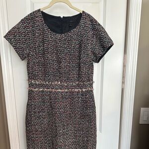 J. Crew Black and White Tweed Mini Dress